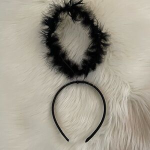 Elegant Black Feather Headband